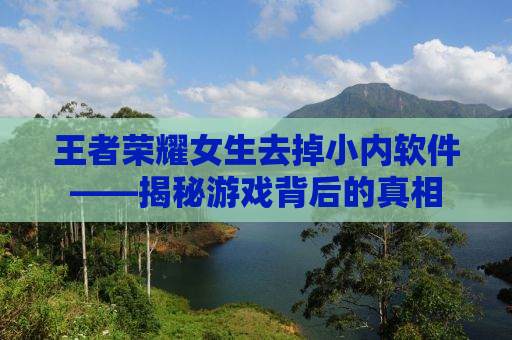 王者荣耀女生去掉小内软件——揭秘游戏背后的真相