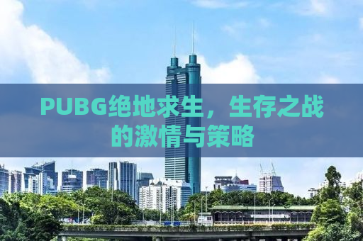 PUBG绝地求生，生存之战的激情与策略